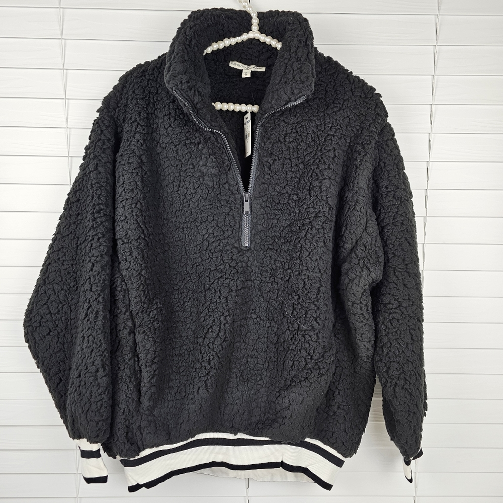 EXPRESS Sherpa Pullover Quarter Zip